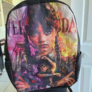 New w/o tags Wednesday Addams Backpack includes Phone Case